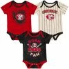 Outerstuff Infant Red/Black/Cream Cincinnati Reds Future Number One Creeper Three-Pack -Outerstuff shop unnamed file 9812
