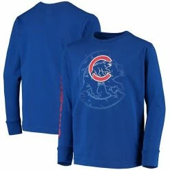 Outerstuff Youth Royal Chicago Cubs Platinum Logo Long Sleeve T-Shirt