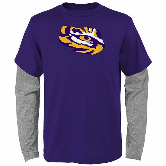 Outerstuff Preschool Purple LSU Tigers Long Sleeve/Short Sleeve T-Shirt Combo Pack 7 Outerstuff Preschool Purple LSU Tigers Long Sleeve/Short Sleeve T-Shirt Combo Pack - Image 5