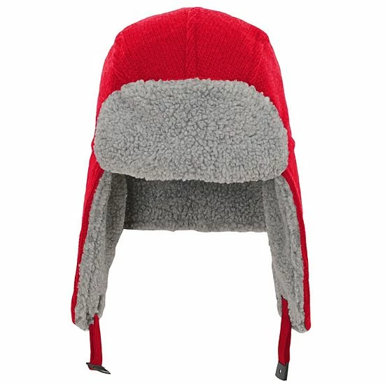 Outerstuff Youth Red Washington Capitals Flat Knit Trapper Hat 5 Outerstuff Youth Red Washington Capitals Flat Knit Trapper Hat - Image 3