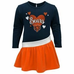 Outerstuff Girls Preschool Navy Chicago Bears All Hearts Jersey Tri-Blend Dress