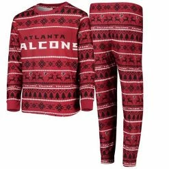 Outerstuff Youth Red/Black Atlanta Falcons Wordmark Long Sleeve T-Shirt & Pants Pajama Set