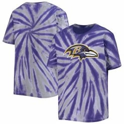 Alternative view of Outerstuff Youth Purple Baltimore Ravens Team Tie-Dye T-Shirt