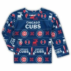 Outerstuff Toddler Royal Chicago Cubs Allover Print Long Sleeve T-Shirt & Pants Sleep Set -Outerstuff shop unnamed file 9958