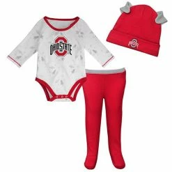 Outerstuff Newborn & Infant Scarlet/White Ohio State Buckeyes Dream Team Long Sleeve Bodysuit Hat & Pants Set -Outerstuff shop unnamed file 996