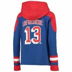 Outerstuff Youth Alexis Lafreniere Blue New York Rangers Ageless Must-Have V-Neck Name & Number Pullover Hoodie -Outerstuff shop unnamed file 9967