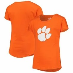 Outerstuff Girls Youth Orange Clemson Tigers Primary Logo T-Shirt