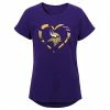 Outerstuff Girls Youth Purple Minnesota Vikings Tie-Dye Heart T-Shirt