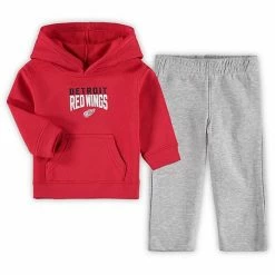 Outerstuff Toddler Red/Heathered Gray Detroit Red Wings Fan Flare Pullover Hoodie & Pants Set