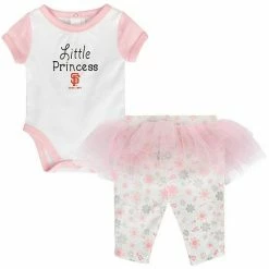 Outerstuff Girls Newborn & Infant White/Pink San Francisco Giants Princess Bodysuit And Tutu Leggings Set